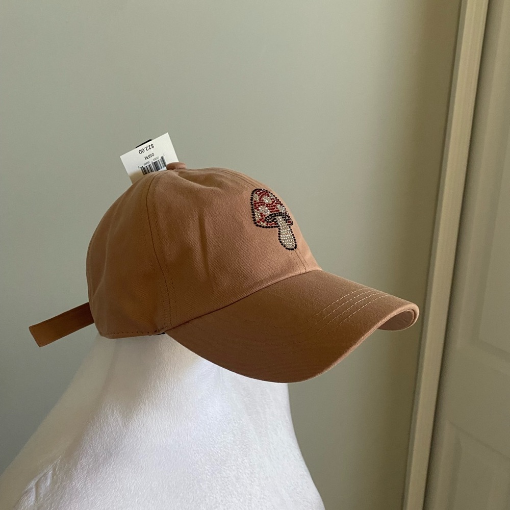 Falls Creek Tan Cap with Mushroom Design - Picture 3 of 5